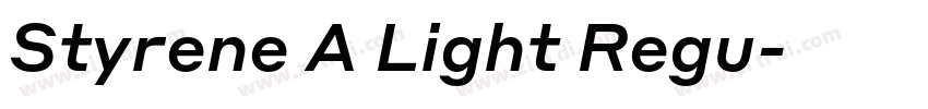 Styrene A Light Regu字体转换
